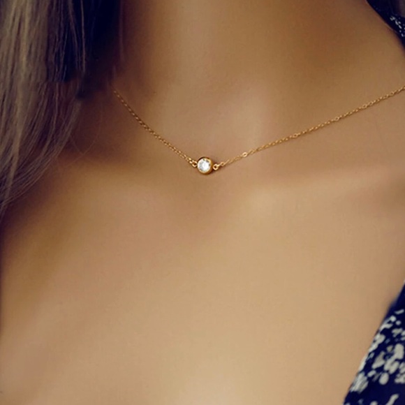 3/$30 Rhinestone Back Necklace - Picture 2 of 8